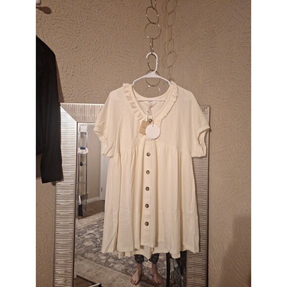 Umgee Cream Med Dress Boho - Picture 1 of 11